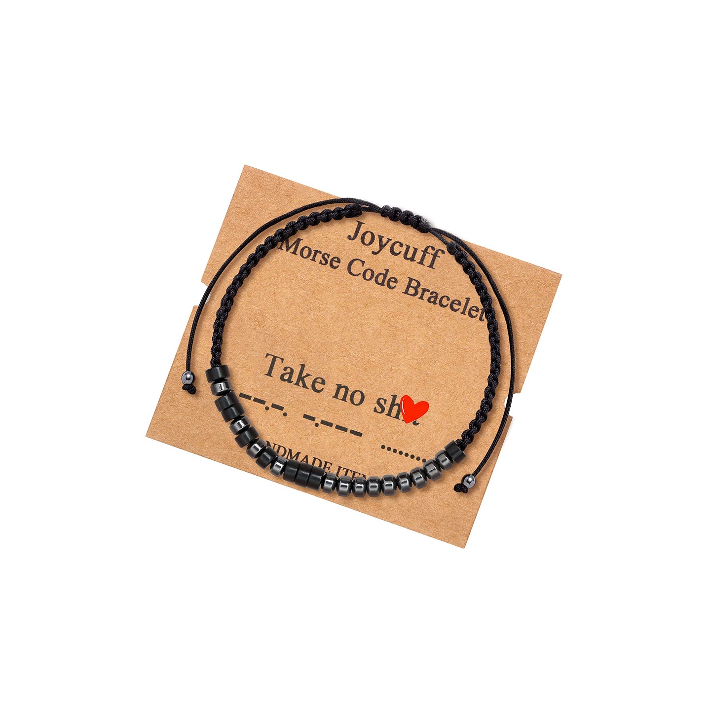 JoycuFF Morse Code Bracelet for Women Inspirational Secret Message Handmade Jewelry Funny Christmas Birthday Gifts for Men Her M