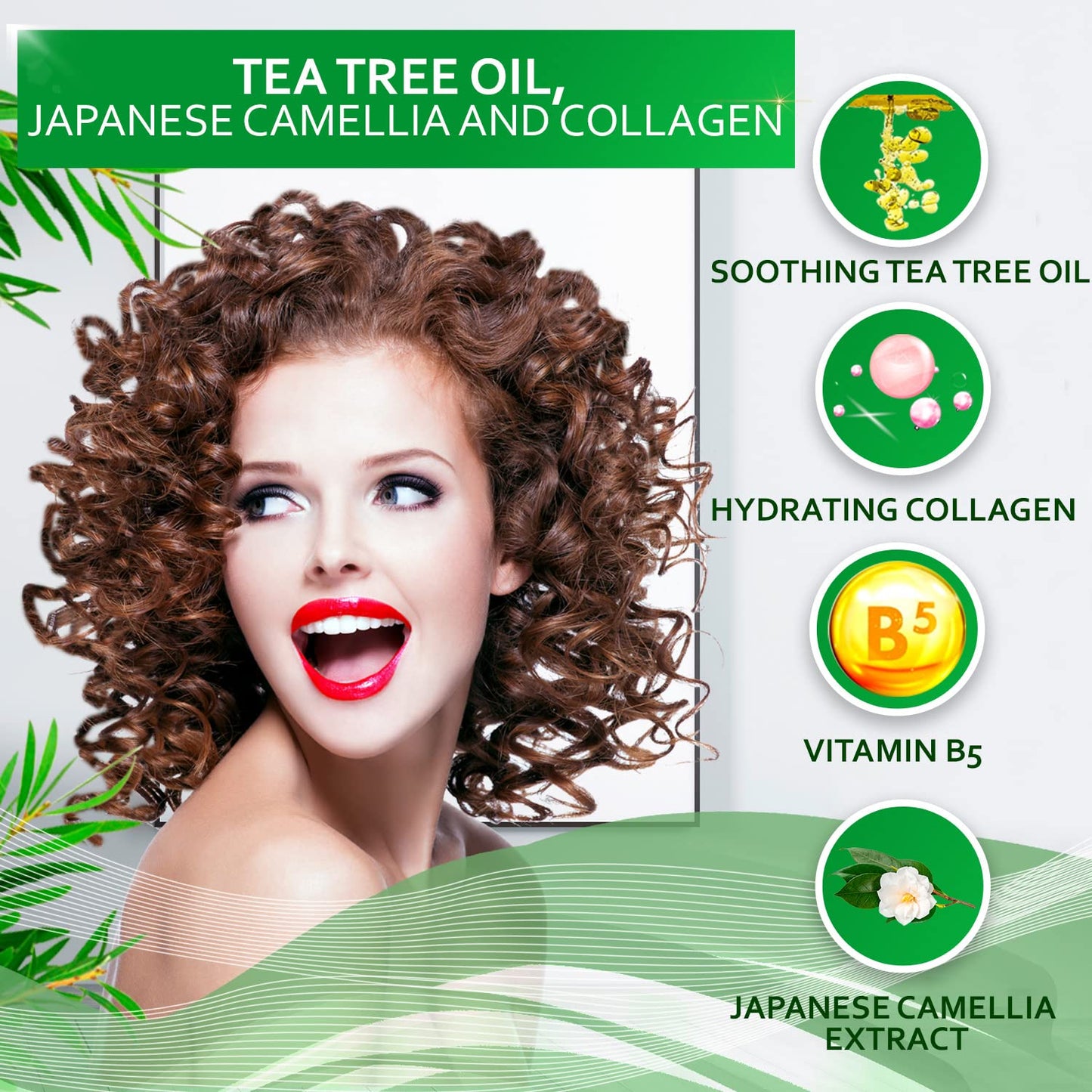 Tea Tree Shampoo and Conditioner Set - with 100% Pure Australian Tea Tree Oil - Anti Dandruff Sulfate and Paraben Free - Dry Sca