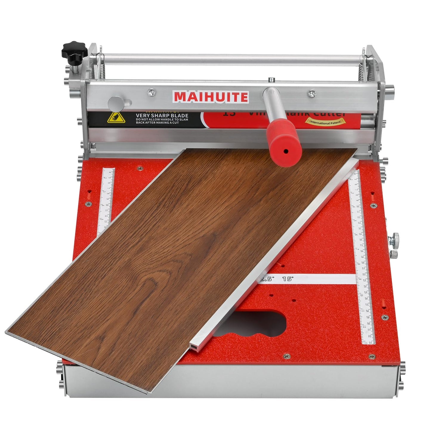 MAIHUITE 10mm Thick Floor Cutter - 13" Pro Vinyl Floor Cutter for LVP, LVT, WPC, SPC, PVC, VCT, Rigid Core Vinyl Flooring - Honing Stone Included - Manual Operation, No Electricity, No Noise