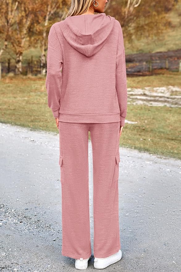 PRETTYGARDEN 2 Piece Sets for Women Fall 2026 Sweatsuits Outfits Lounge Matching Hoodie Set Travel Track Suits Winter Clothes