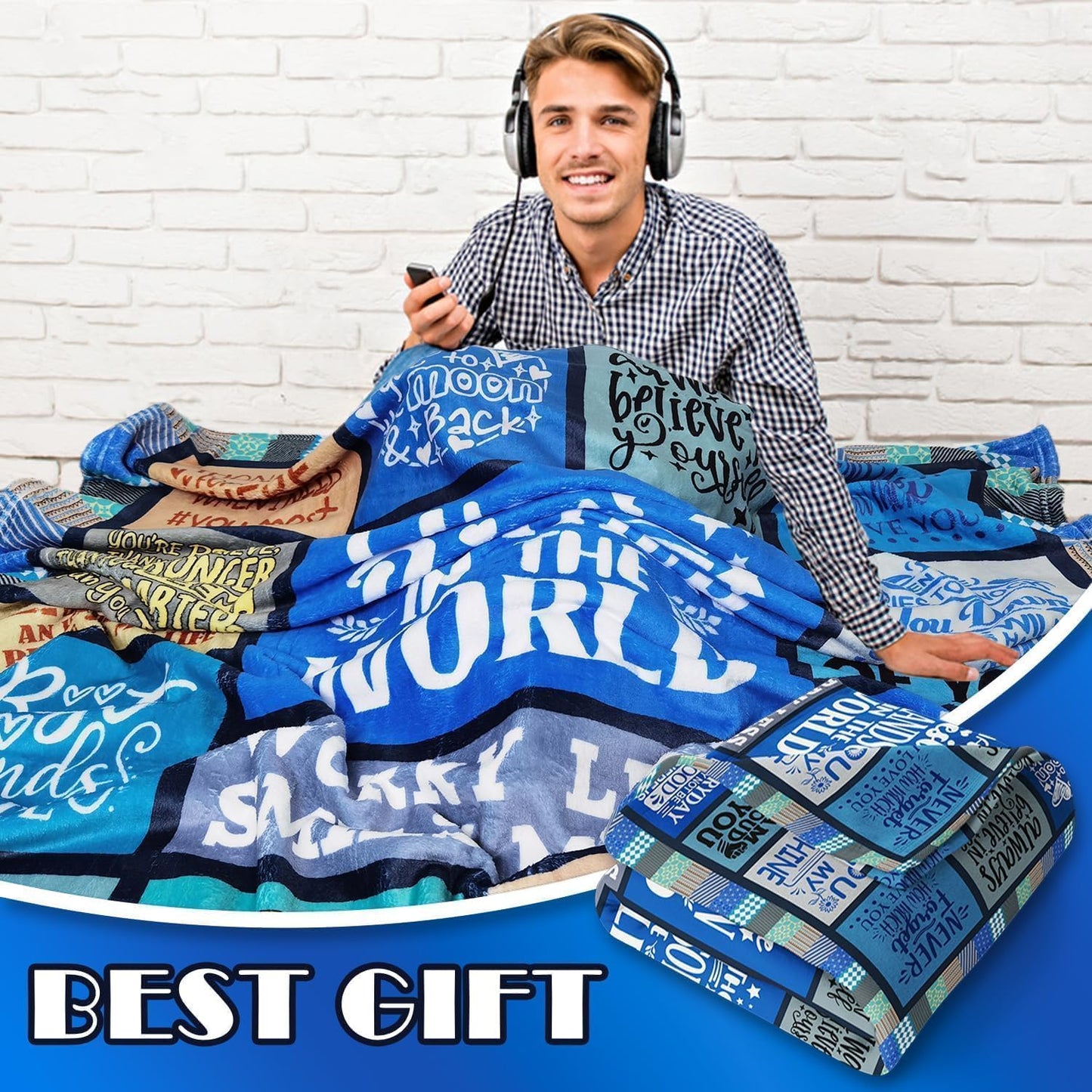 Dulkjio Grandson Gifts from Grandma Grandpa, Birthday Gifts for Grandson, Grandson Gifts from Grandparents, Fathers Day to My Grandson Gifts Throw Blanket 60"X50"