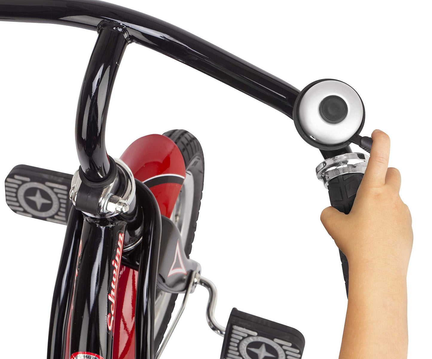 Schwinn Roadster Bike for Toddler, Kids Classic Tricycle, Low Positioned Steel Trike Frame with Bell and Handlebar Tassels, Rear Deck Made of Genuine Wood, for Boys and Girls Ages 2-4 Year Old, Black