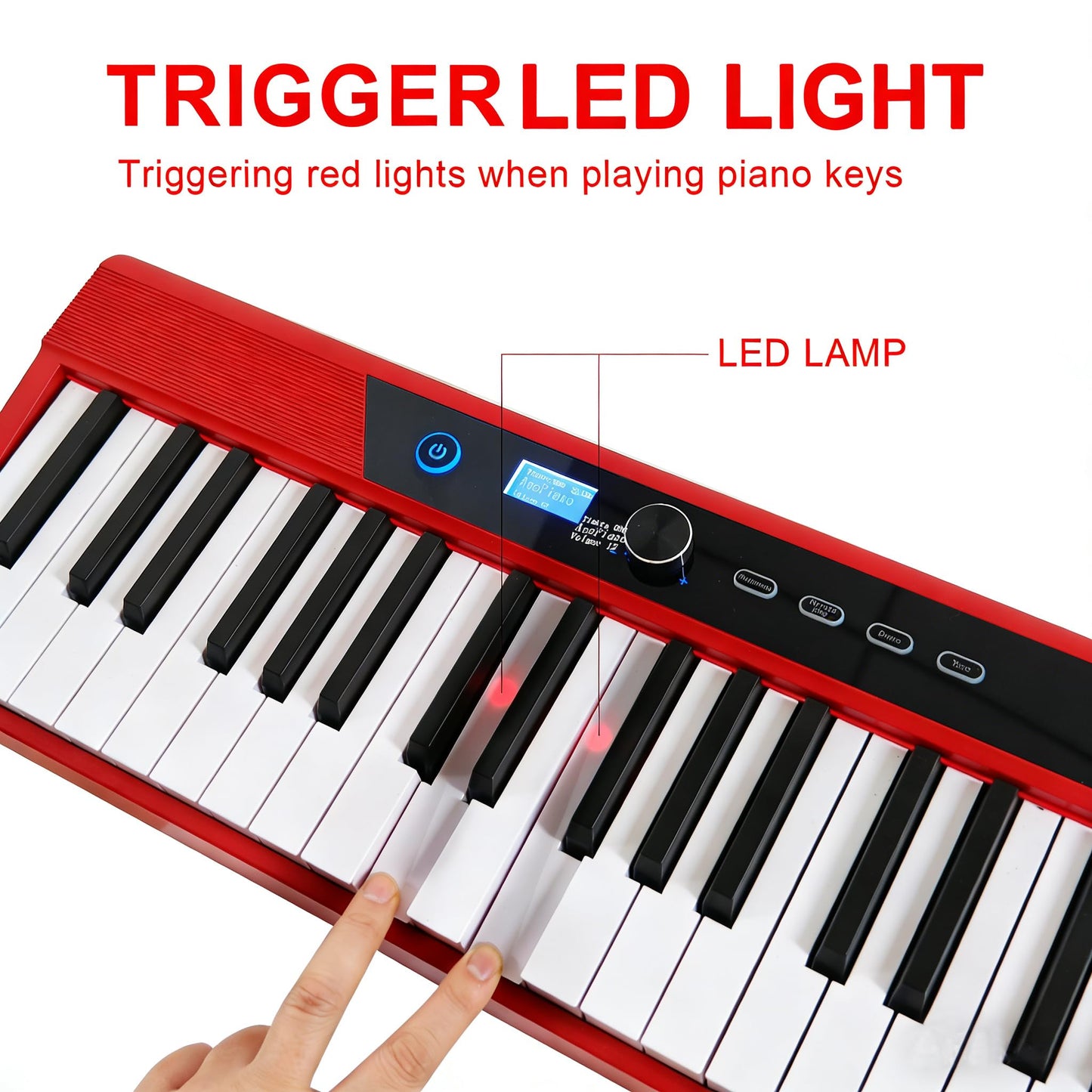 Coolmusic Beginner Digital Piano 88 Key Semi-Weighted Keyboard, Portable Electric Piano with Sustain Pedal, Power Supply