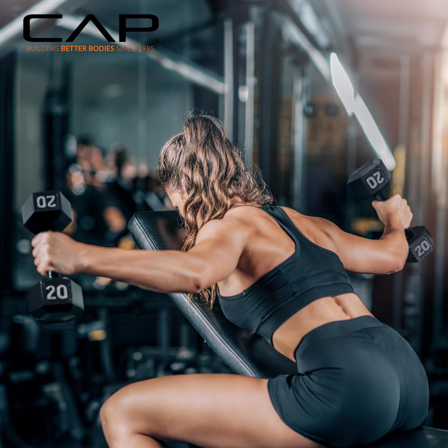 CAP Barbell Cast Iron Hex Dumbbell, Black, Single, 10 lb