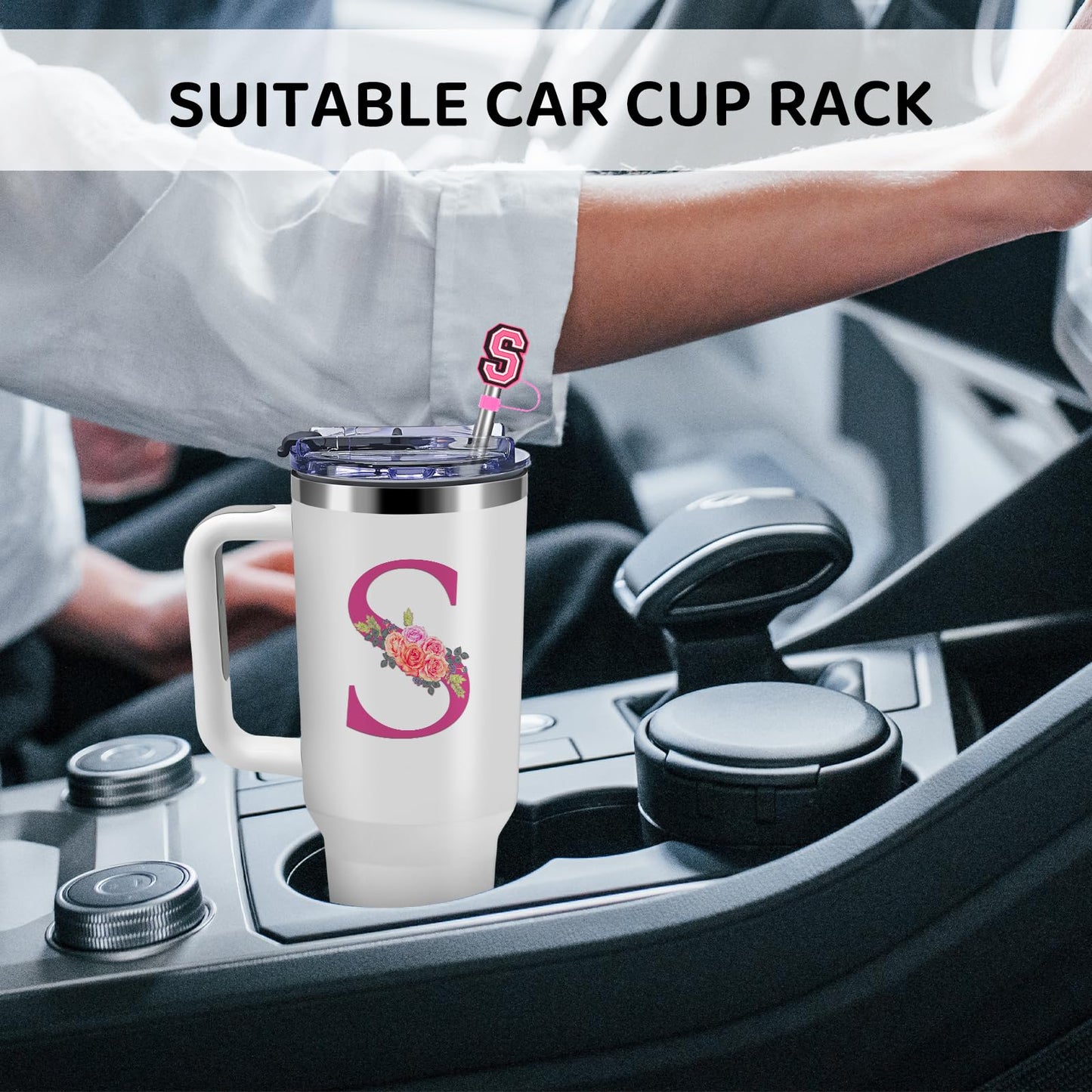 AiHeart Personalized Gifts for Women,Birthday Gift for Sister,Wife,Best Friend,Monogrammed Customized Gifts,Travel Tumbler,Iced Coffee Tumbler,for Christmas,Halloween-S