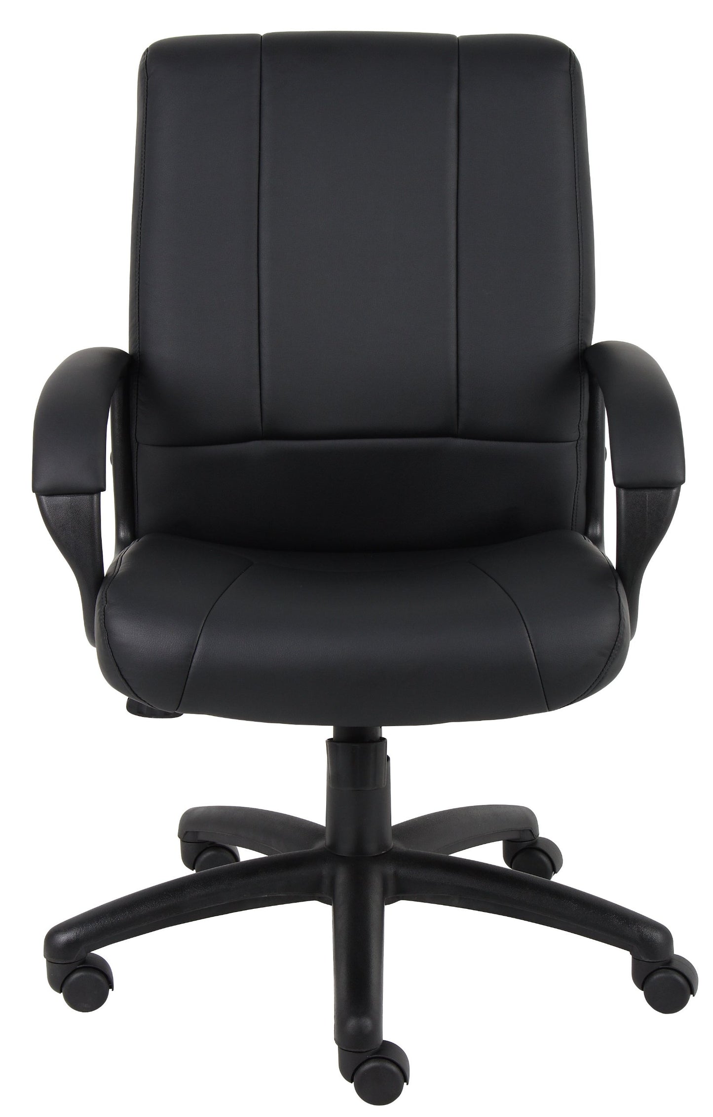 Boss Office Products Caressoft Executive Mid Back Chair in Black (B7906)