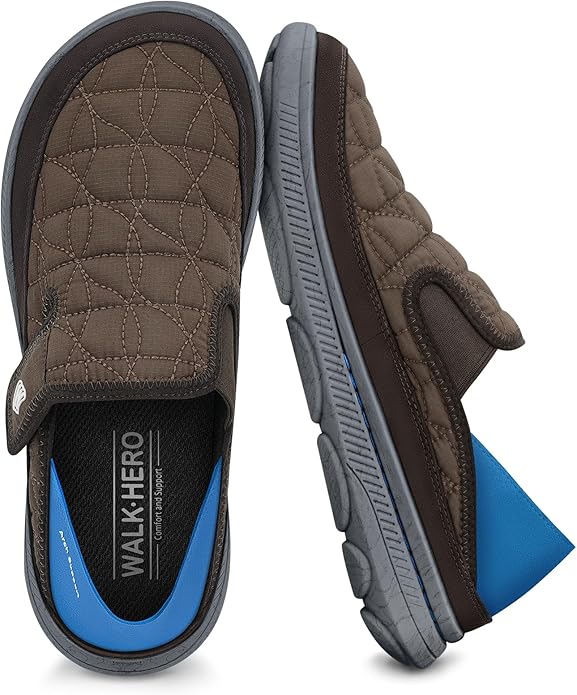 Mens Slippers for Plantar Fasciitis, Casual Mens Slip on Shoes with Arch Support, Orthopedic House Slippers for Men, Indoo...