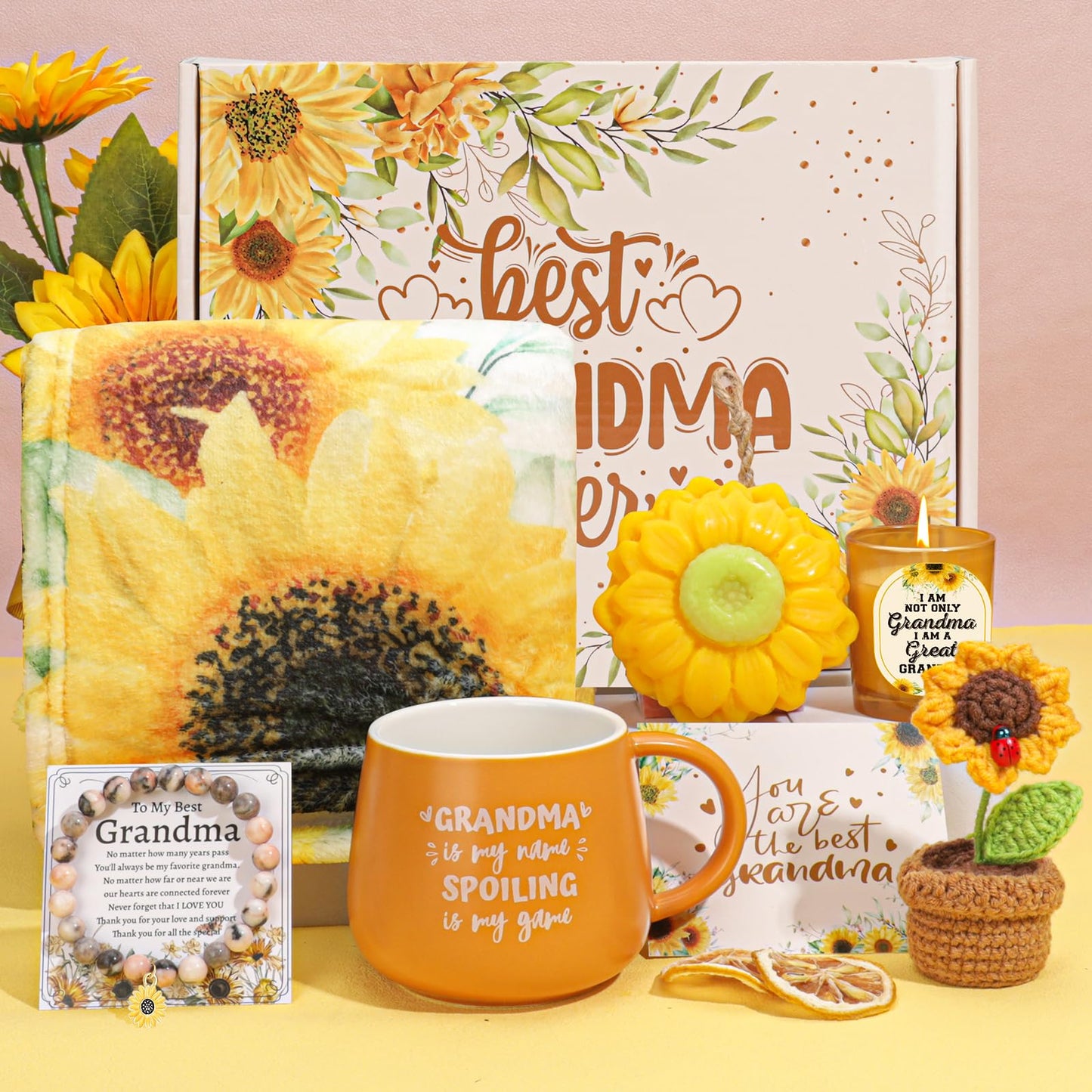 Grandma Gifts,New Grandma Gifts,Nana Gigi Gifts Box from Granddaughter Grandson,best grandma gifts Grandma Spa Gift Grandma Coffee Mug