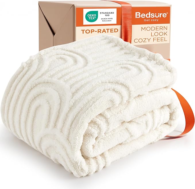 Bedsure GentleSoft Throw Blanket for Couch - Soft Cozy Cute Blankets for Women, Fuzzy Fleece Throw Gifts for Women Mom Tee...