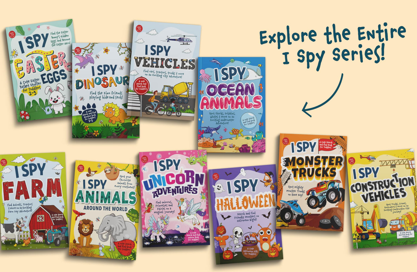 I Spy Monster Trucks: Spot Mighty Monster Trucks on Race Day! A Cute Search and Find Book for Toddlers (I Spy Books for Toddlers)