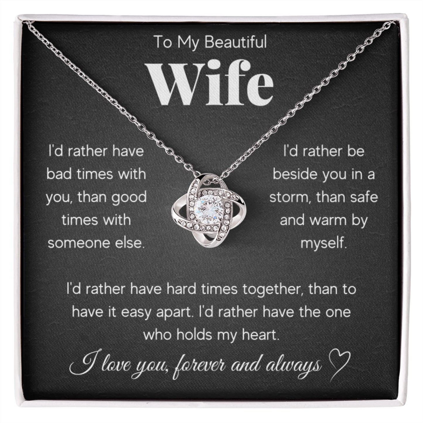Birthday Gifts for Wife from Husband | Soulmate Necklace with Heartfelt Message Card & Gift Box | Anniversary, Birthday, Christm
