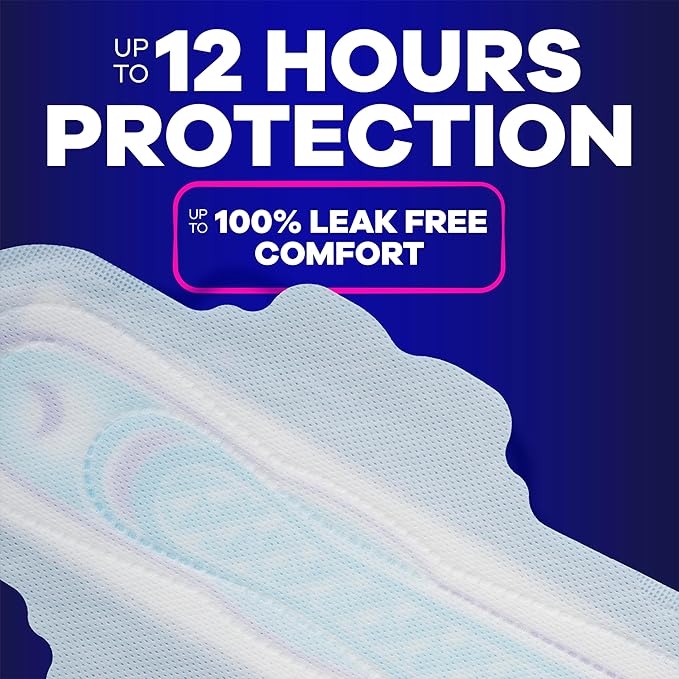 Always Ultra Thin Overnight Pads, Size 5, Extra Heavy Overnight, Unscented, 92 Count (2 Packs of 46)