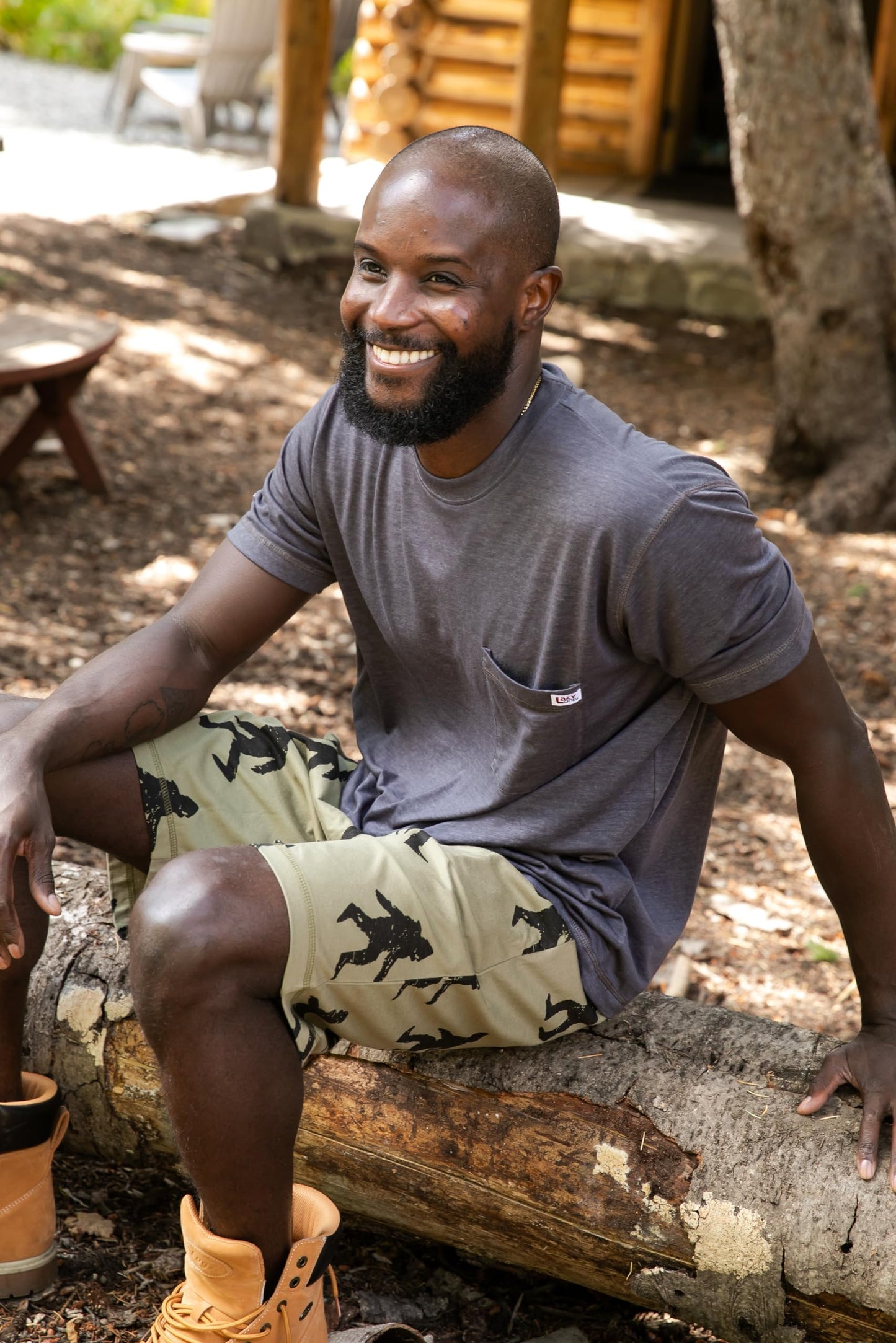 Lazy One Pajama Shorts for Men, Men's Pajama Bottoms, Sleepwear, Mythical, Creature (Bigfoot, XX-Large)