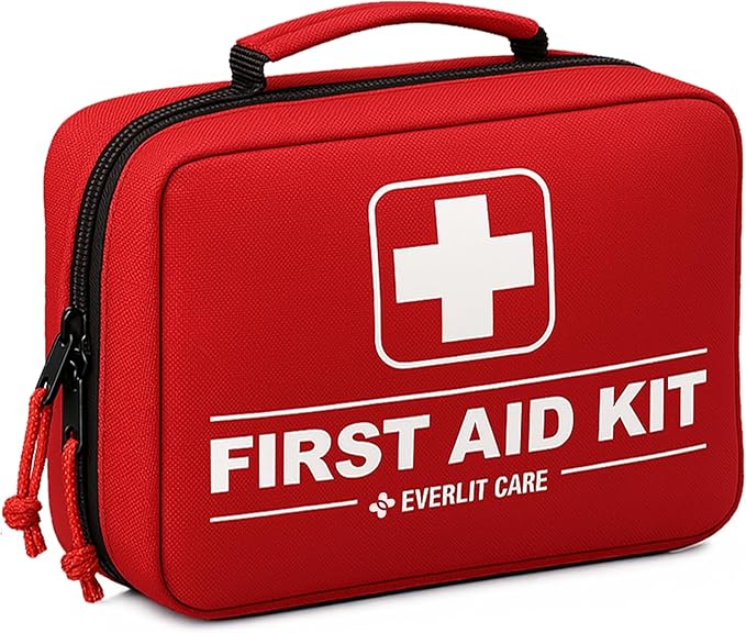 EVERLIT CARE 380 Pcs First Aid Kit for College Student, All-Purpose Medicine Kit for Cuts, Scrapes, Burns, Emergency Prepa...
