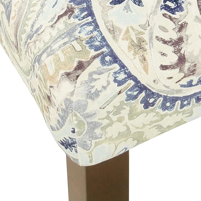 HomePop Classic Parsons Dining Chair - Blue Velvet Paisley Print (Set of 2)