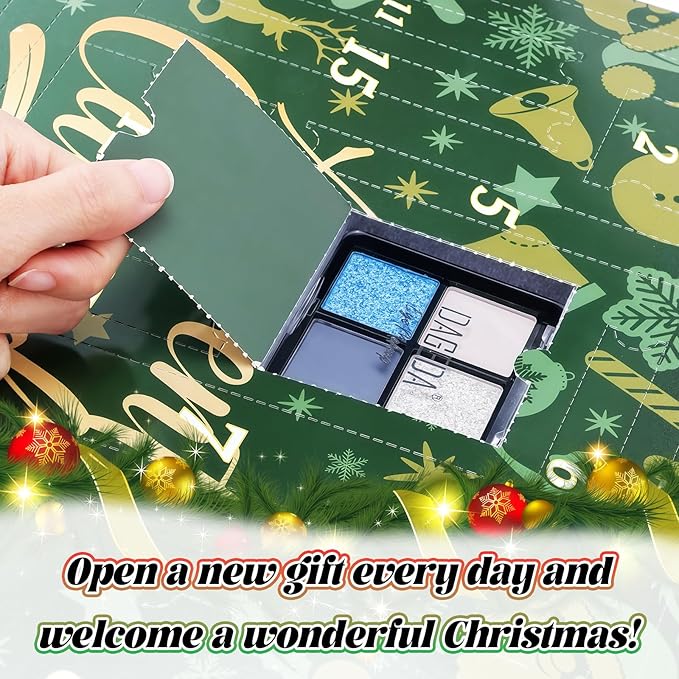 DAGEDA Beauty Advent Calendar 2025,24 Days Christmas Makeup Gifts for Her,Contains Beauty Makeup Kit, Xmas Clothes Accessories, 24 Surprise Christmas Countdown Festival Gifts Set for Women Girls