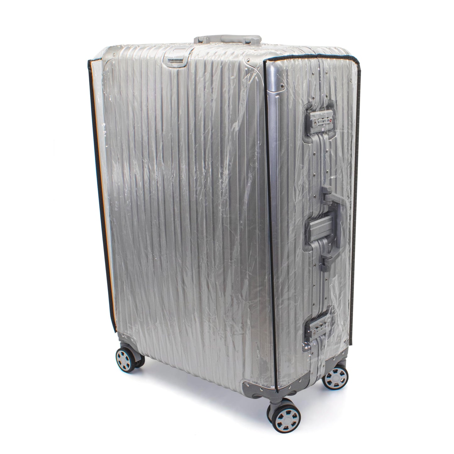 Gabbiano All-Aluminum Luggage Zipperless Suitcase (30” Large) – Aluminum-Magnesium Hardside Spinner with TSA Latch Locks, 22x14x9 (Silver, Large 30")
