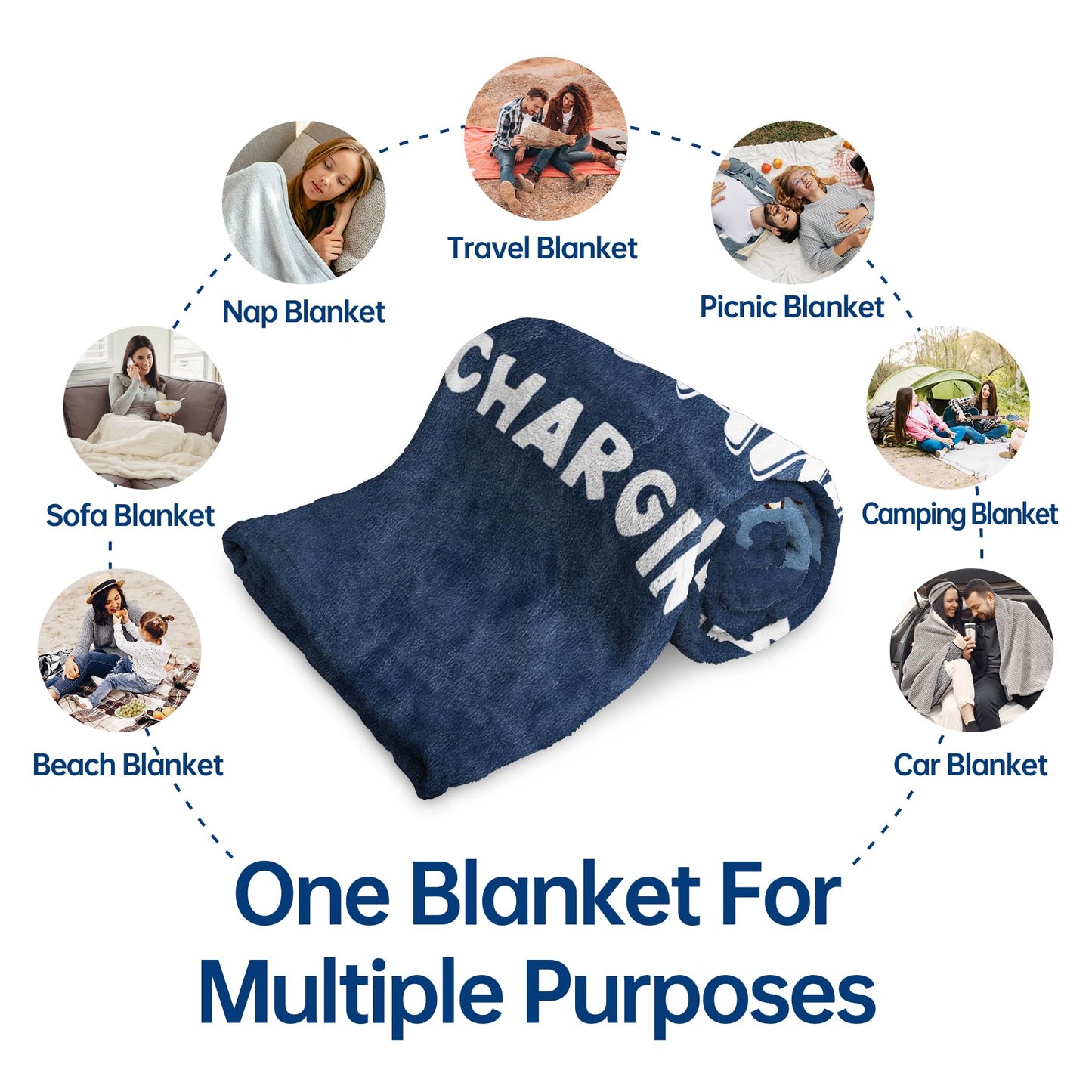 Funny Husband Birthday Gift, Husband is Charging Sloth Blanket, Anniversary Wedding Gifts for Husbands from Wife, Valentines Day Gifts for Him, Soft Sloth Blanket for Husbands 60" x 50"