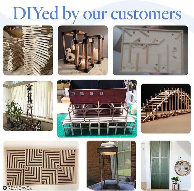 DIY Wooden Square Dowel Rod 1/4-inch x 36 Pack of 5 Hobby Wood Sticks for Crafts, Wood Trim & Architecture Model Making, by Woodpeckers