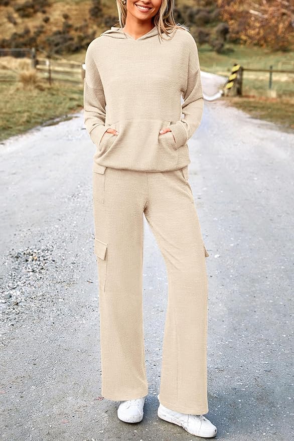 PRETTYGARDEN 2 Piece Sets for Women Fall 2026 Sweatsuits Outfits Lounge Matching Hoodie Set Travel Track Suits Winter Clothes