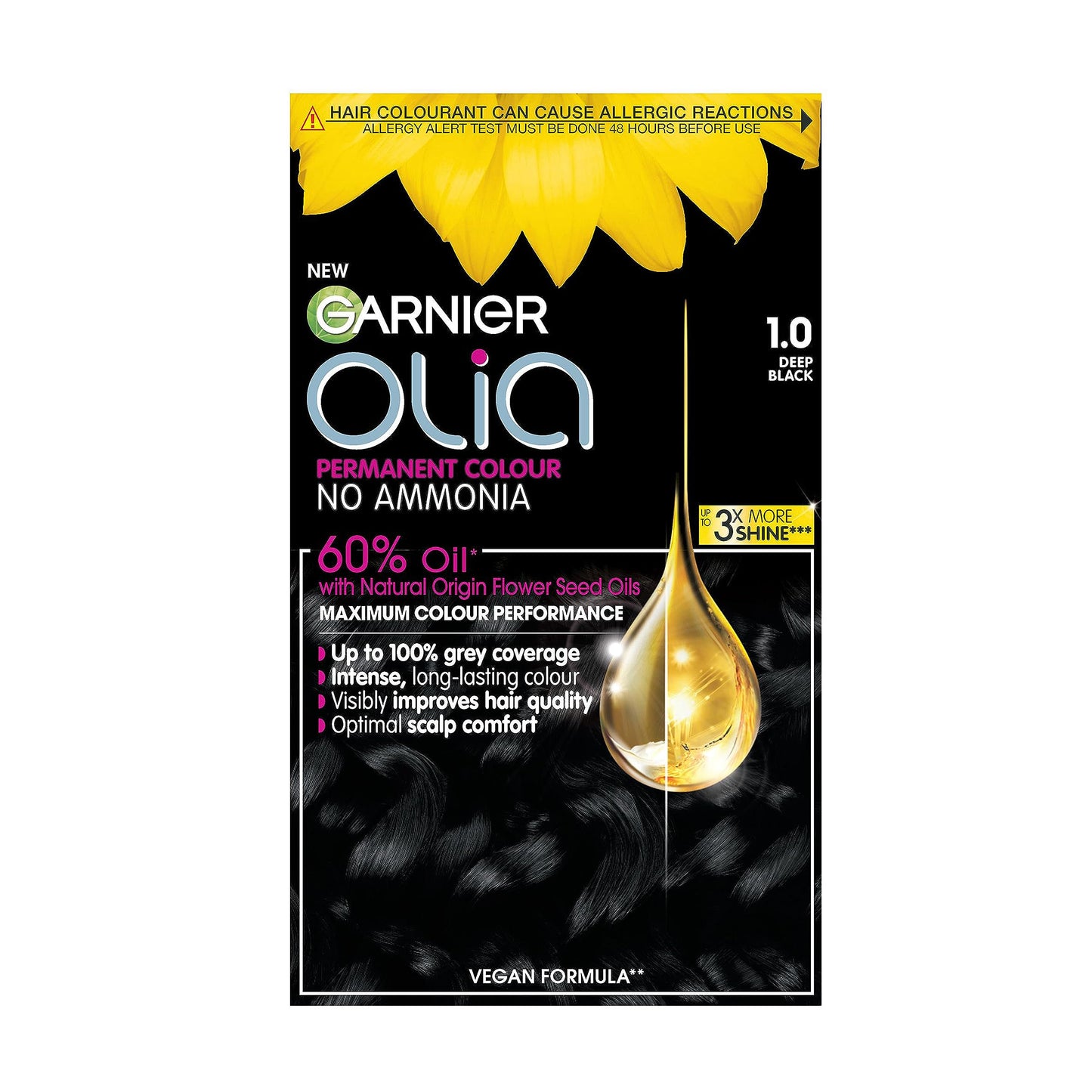 Garnier Olia Light Brown Permanent Hair Dye, No Ammonia for A Pleasant Scent, Up To 100% Grey Hair Coverage, Maximum Colour Perf