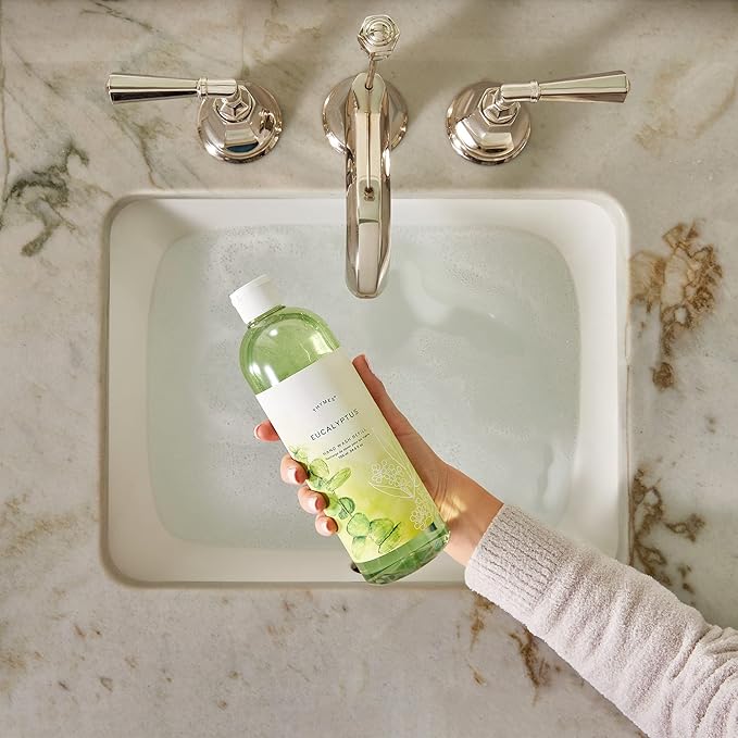 Thymes Hand Wash Refill - Lightly Scented Liquid Hand Soap for Bathroom and Kitchen Refill - Moisturizing Formula with Natural Ingredients (Eucalyptus, 24.5 fl oz)