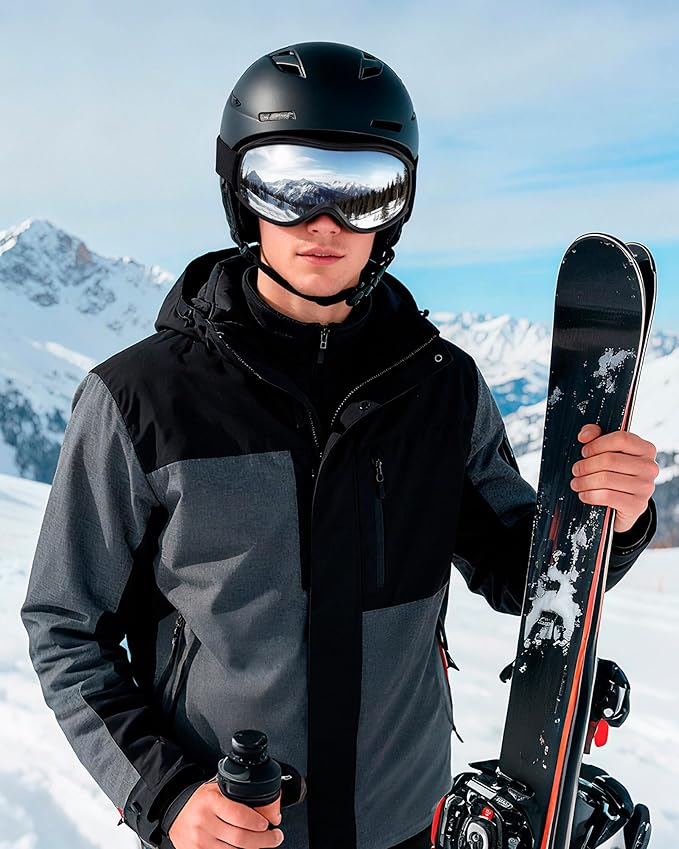 AVV Ski Goggles UV Protection, Anti-Fog Snowboard Snow Goggles OTG for Men Women Adults & Youths