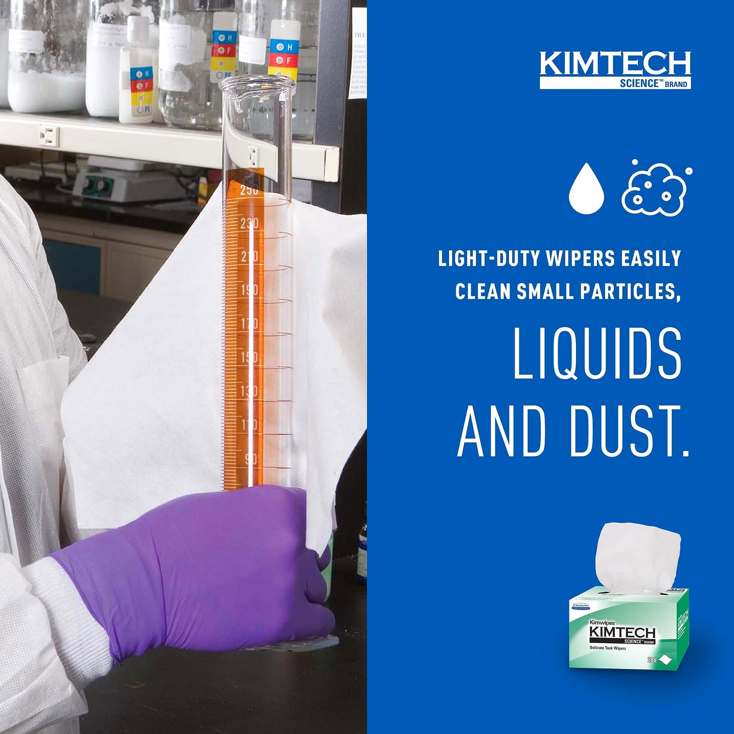 Kimtech Science Kimwipes Delicate Task Wipes (34155), Pop-Up Box, White (60 Boxes of 286 Sheets, 17,160 Sheet Total)