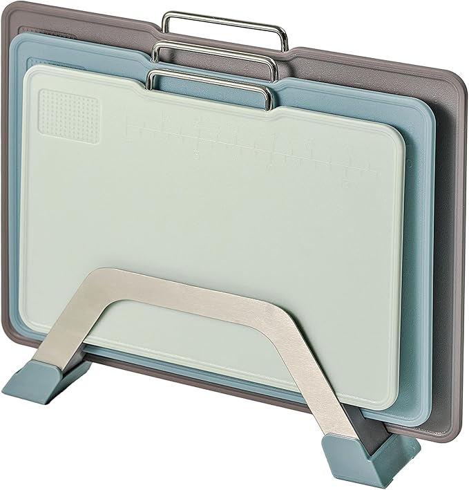 KOFRAND Plastic Cutting Boards with Grinding Area and Measurement, Cutting Boards for Kitchen Dishwasher Safe, Set of 3 wi...