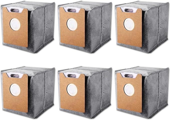 6 Pack Replacement Dust Bags Compatible With Eufy RoboVac G35+, G40+, G40 Hybrid+ Auto-Empty Station Disposal Vacuum Bags Accessory Part
