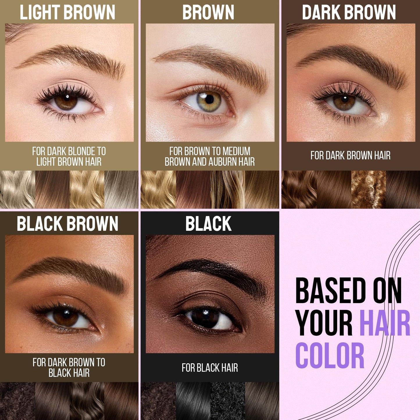 iMethod Eyebrow Pen and Eyebrow Gel - Eyebrow Pencils for Women with 4-Fork-Tip & Brow Gel Clear, Magical 2-in-1 Dual-Ended Brow
