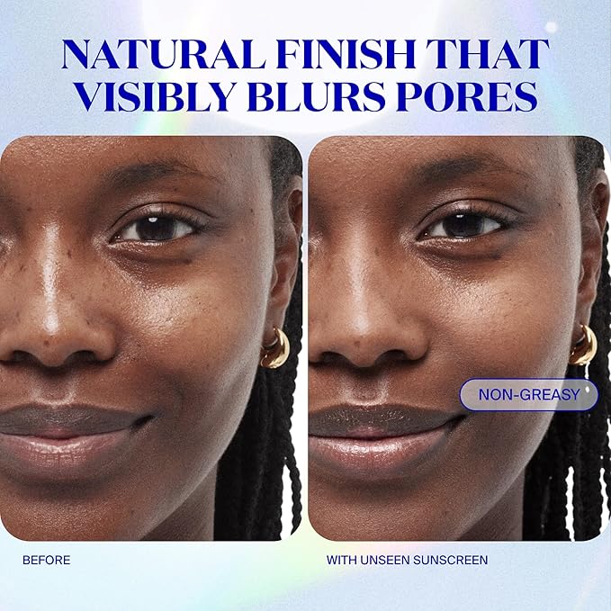 Supergoop! Unseen Sunscreen - SPF 50 - Clear & Invisible Face Sunscreen + Broad Spectrum + Makeup-Gripping Primer - Weightless, Scentless, Oil Free - For All Skin Types & Tones - 0.68 fl oz