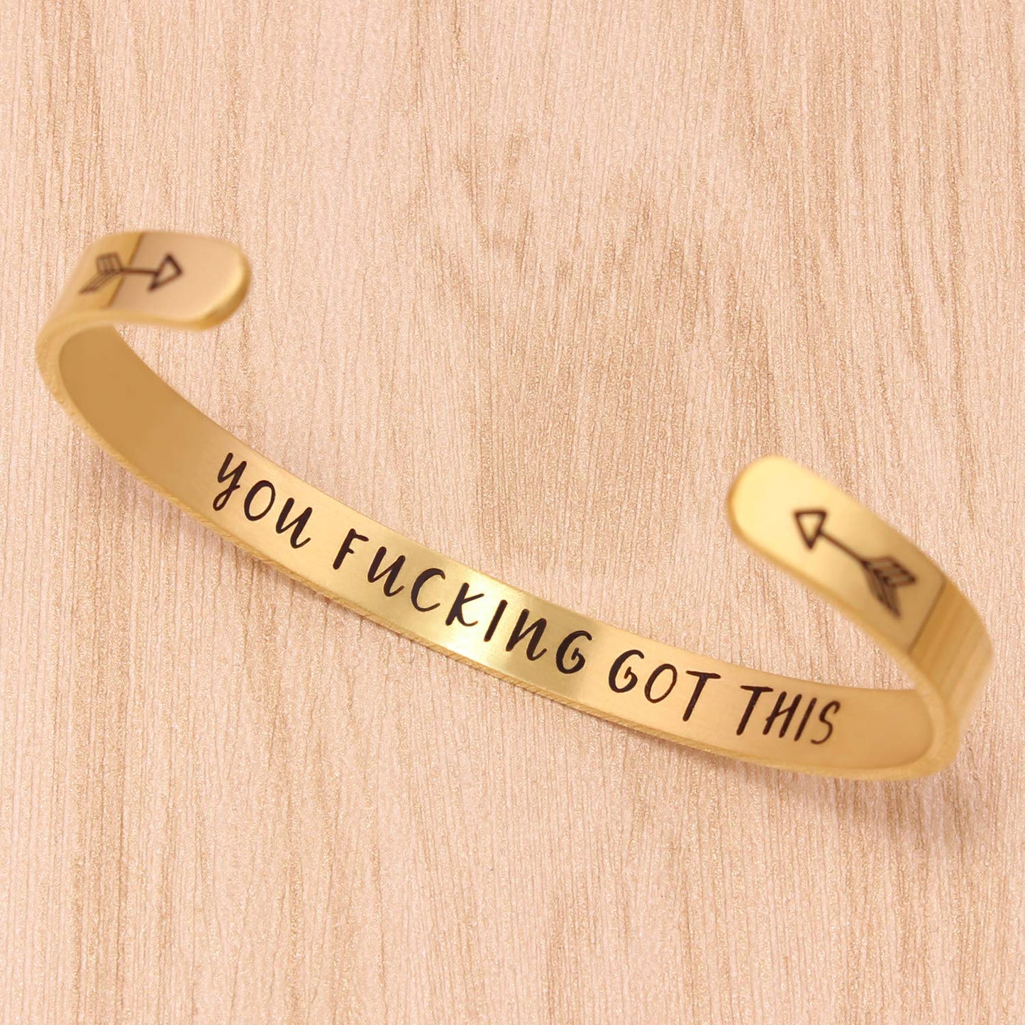 Btysun Birthday Gifts for Women Gold Bracelets for Women Inspirational Cuff Bangle Friendship Personalized Mantra Jewelry