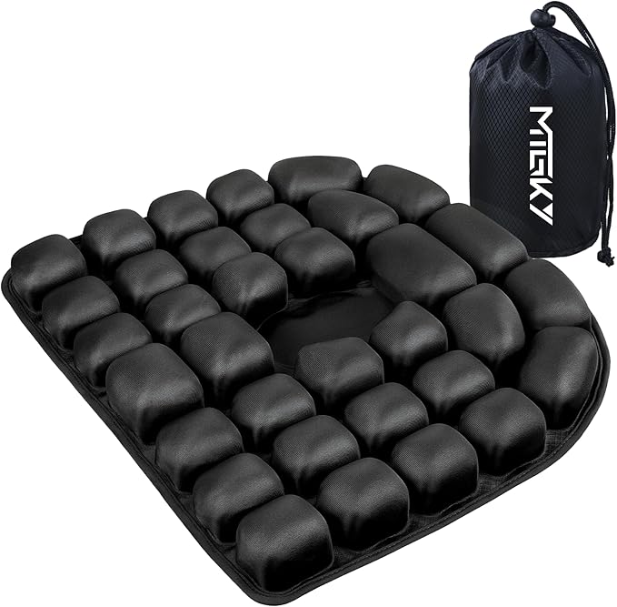 MTGKY Travel Seat Cushion,Airplane seat Cushion for Long Flight,Portable & Adjustable,Inflatable Cushion for Wheelchair, Travel,Driving,Office Work