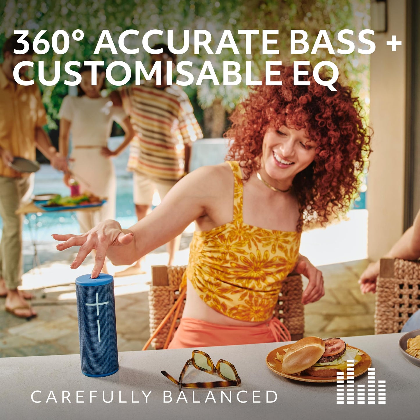 Ultimate Ears Boom 4 Portable Waterproof Bluetooth Speaker with 360-Degree Immersive Sound, Outdoor Floating Speaker, 15-Hour Battery, 147ft Range - Black