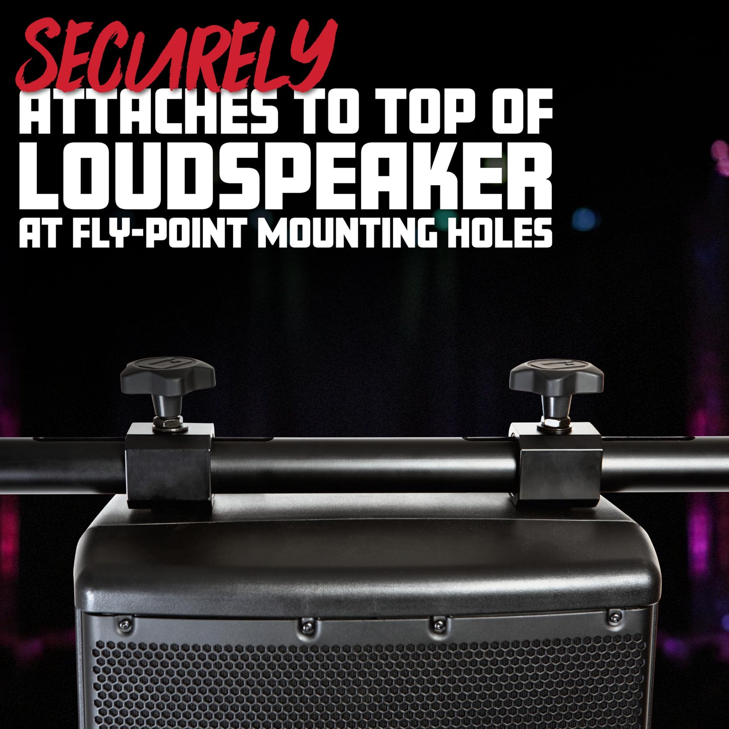 Gator Frameworks Speaker Mount Fly-Point Lighting Bar For Pa Loudspeaker (Gfw-Lightspkflymt)