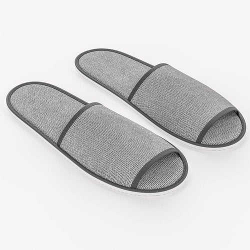 Maeline Bulk 30 Pairs Disposable House Slippers for Family, Guests - Slip-on Open Toe Indoor Home Spa Hotels Office Slipper for Women, Men