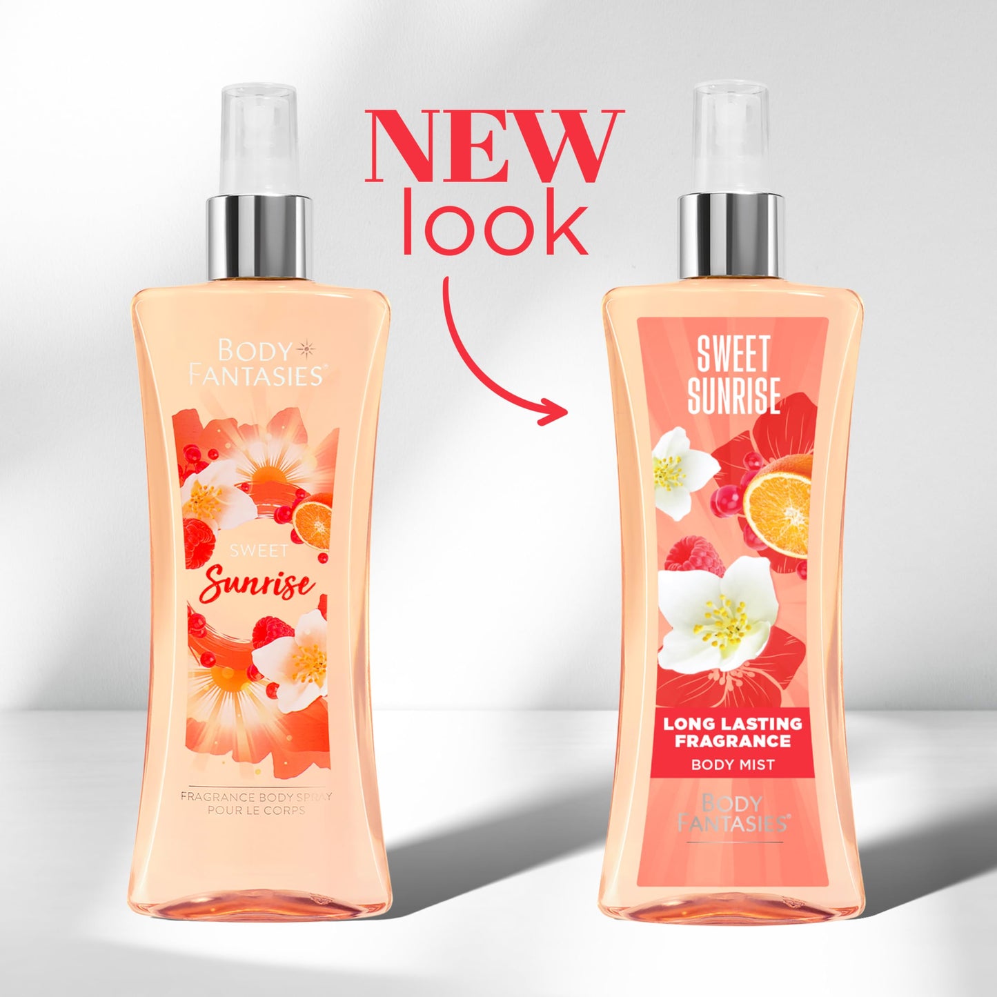 Body Fantasies Signature Fragrance Body Spray, Sweet Sunrise, 8 fl oz (Pack of 2)