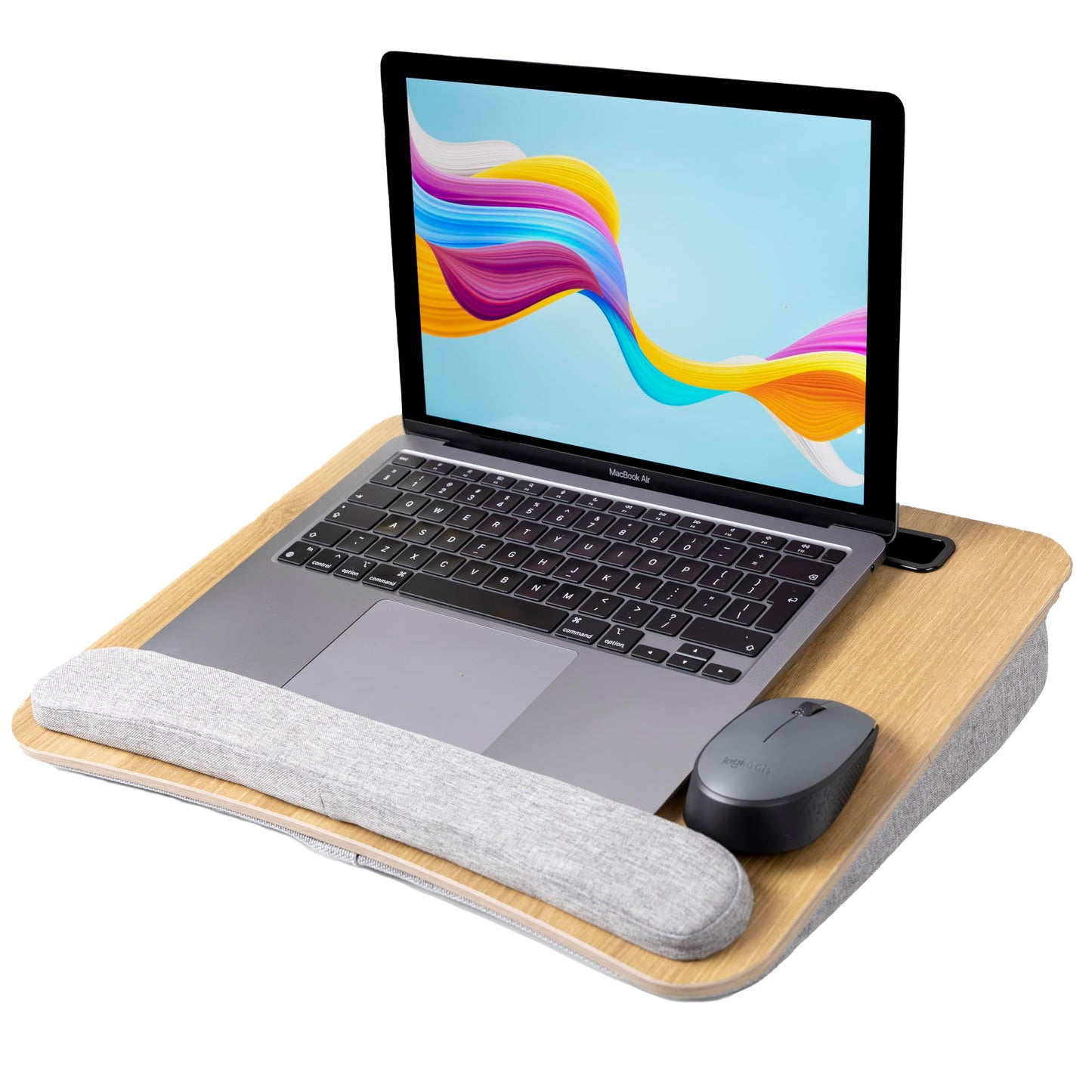 NAVASIF Portable Lap Desk for Laptop with Cushions, Work from Home Solution, Lightweight, Fits up to 15.6 inches Laptop, iPad Tablet and Phone Holder (Medium Size)