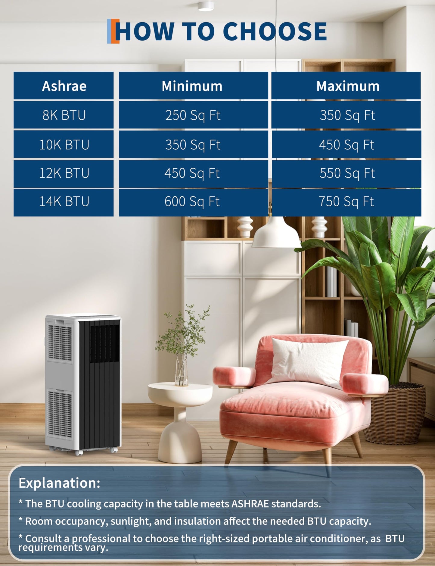 Garvee 8000 BTU Portable Air Conditioner, 3-in-1 Cooling, Dehumidifying & Fan for Rooms Up to 350 Sq. Ft | Quiet Sleep Mode | Energy-Saving 24-Hr Timer | AC Unit w/Remote & Full Window Kit, Black