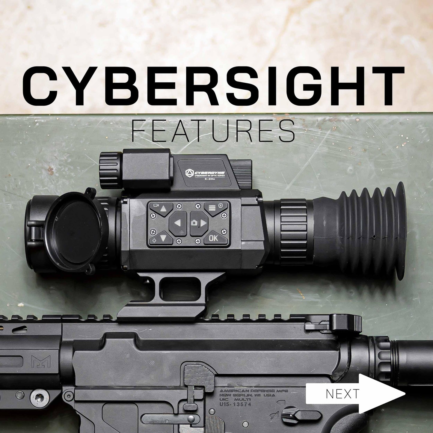 CyberDyne CyberSight 5-20x Digital Day | Night Vision Scope with HD 1080p Sensor, IR Illuminator, Video Recording