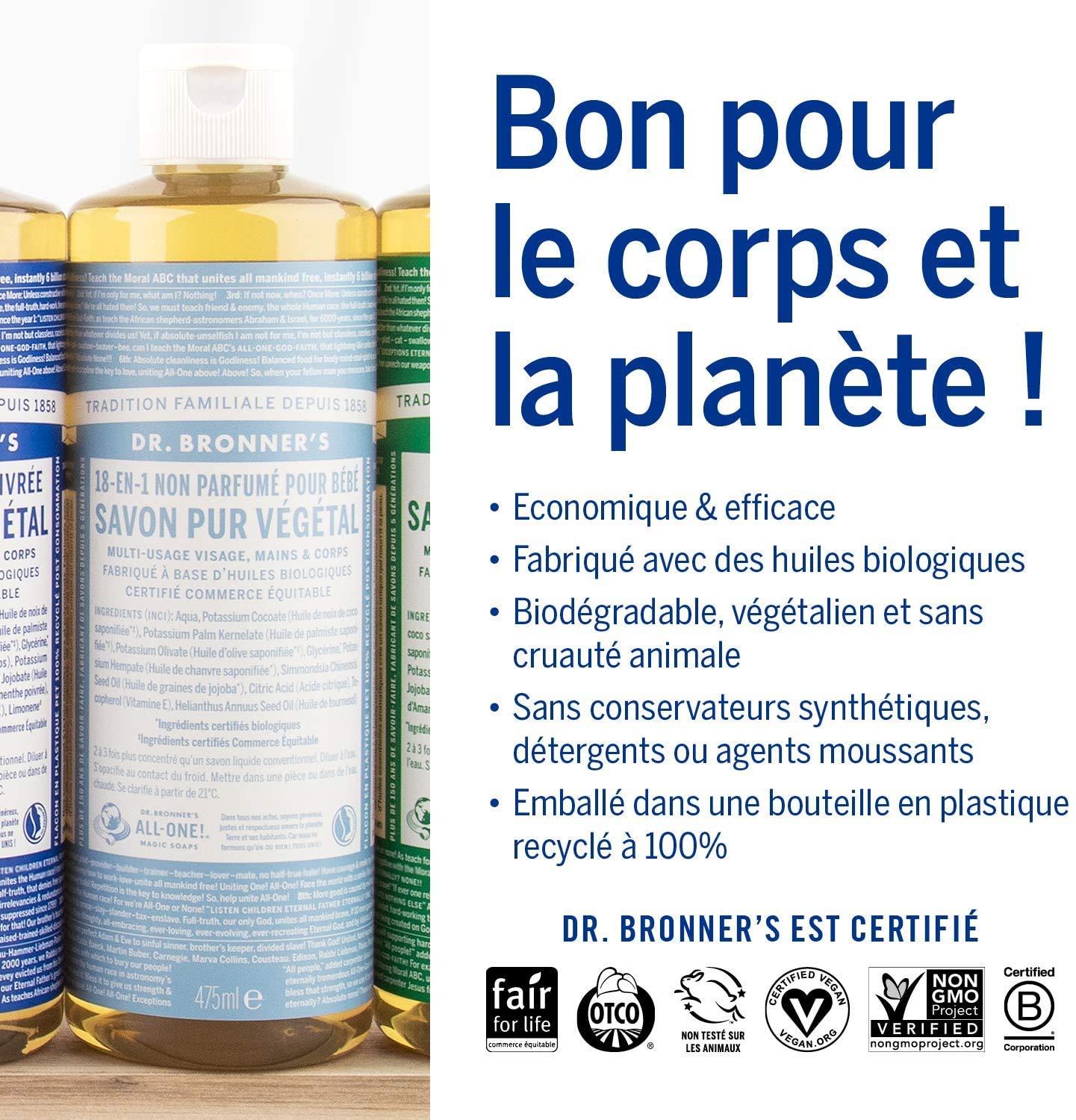 Dr. Bronner's Soap Liq Cstle Baby Unscented