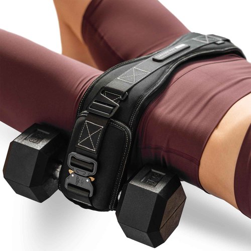 JAB Premium Hip Thrust Belt for Dumbbells & Kettlebells (Patent-Pending) Booty Belt - Strengthen Glutes & Hamstrings - Heavy Duty, Comfortable & Slip Resistant