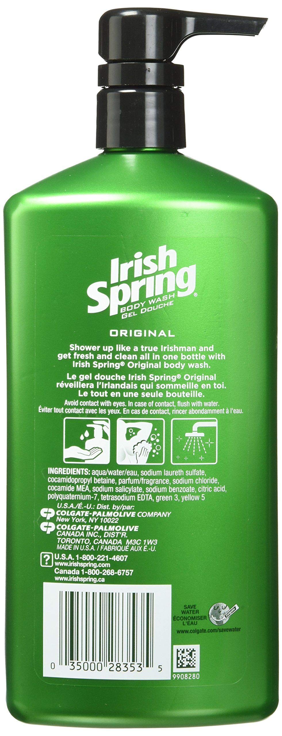 Irish Spring Men's Body Wash Pump, Original - 32 Fluid Ounce