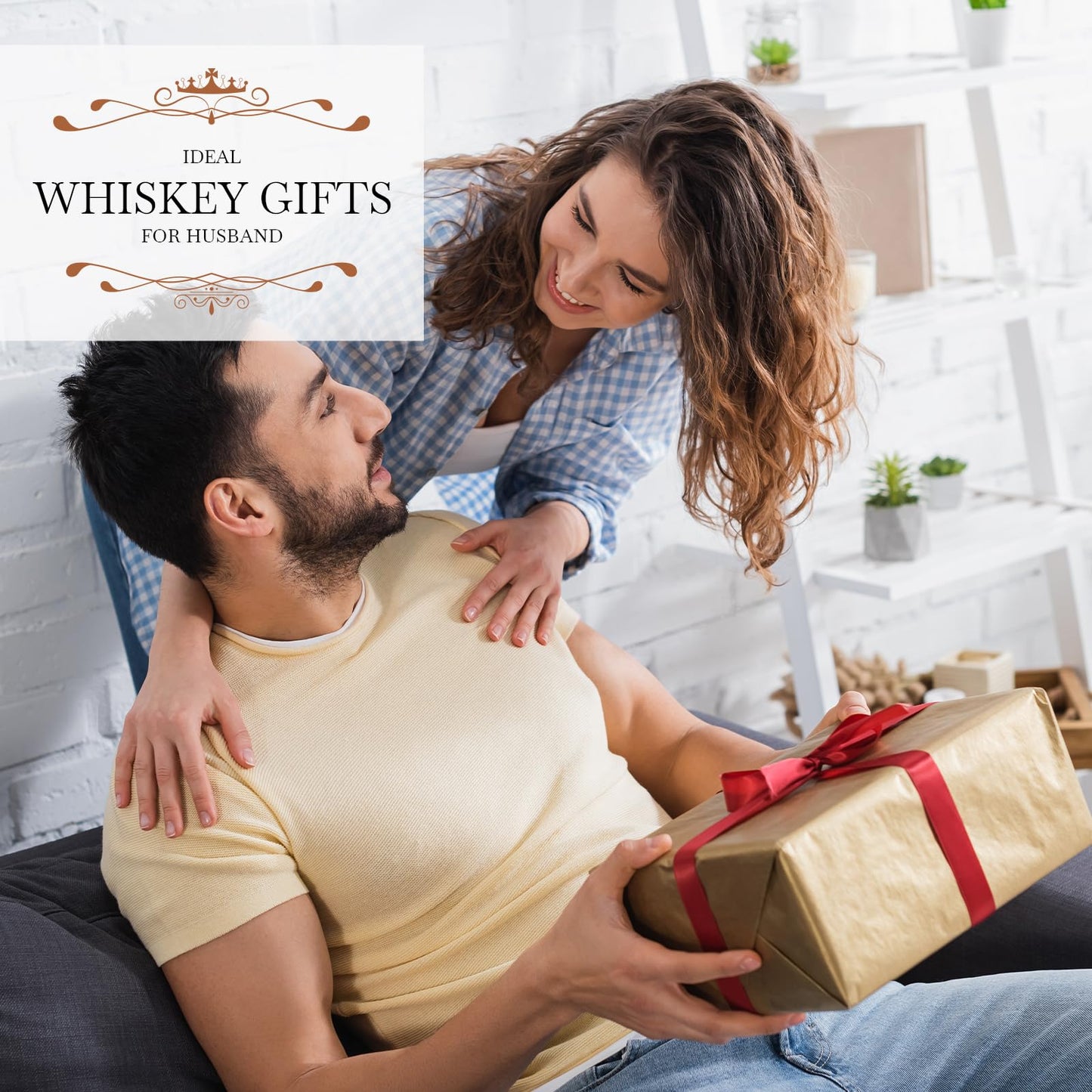 AW BRIDAL Husband Gifts Birthday Anniversary Wedding Gifts for Husband Him Men - World's Best Husband Wine Gift Set Whiskey Glasses Gift for Husband