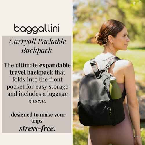 Baggallini Carryall Packable Backpack, Mist