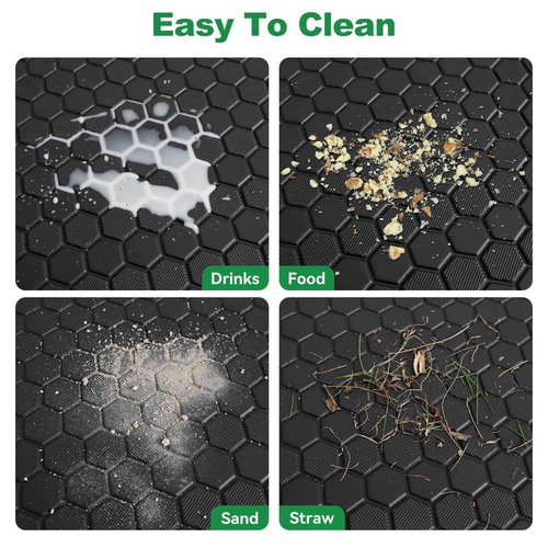 EZGO TXT Golf Cart Floor Mat, Upgrade Full Coverage Liner Mat Replacement Install Easily Thick Rubber Anti-Slip, Fit EZGO TXT (1994+), EX1 (2020), Valor, Cushman Workhorse&Express S4 Black Trim