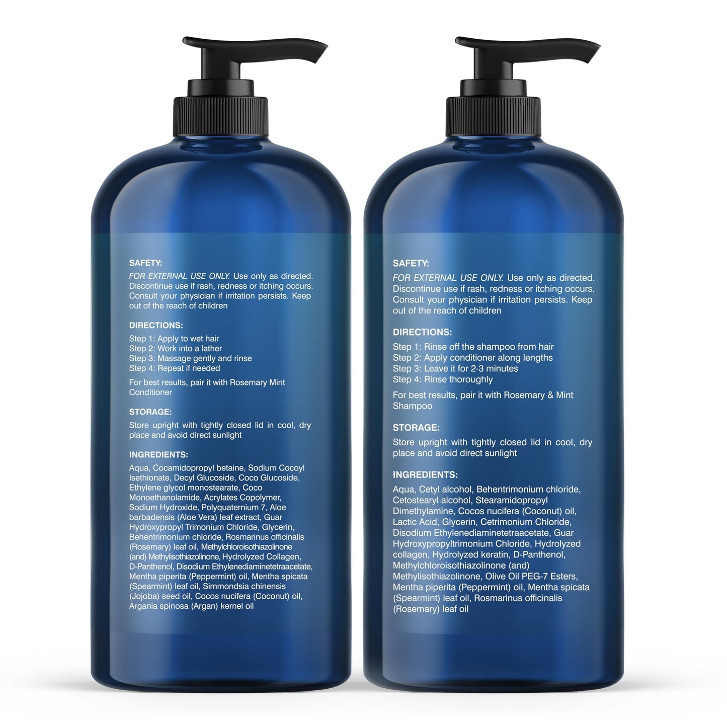 Botanic Hearth Rosemary Mint Shampoo and Conditioner Set, Thickening Formula, Promotes Hair Growth and Scalp Health Sulfate Free