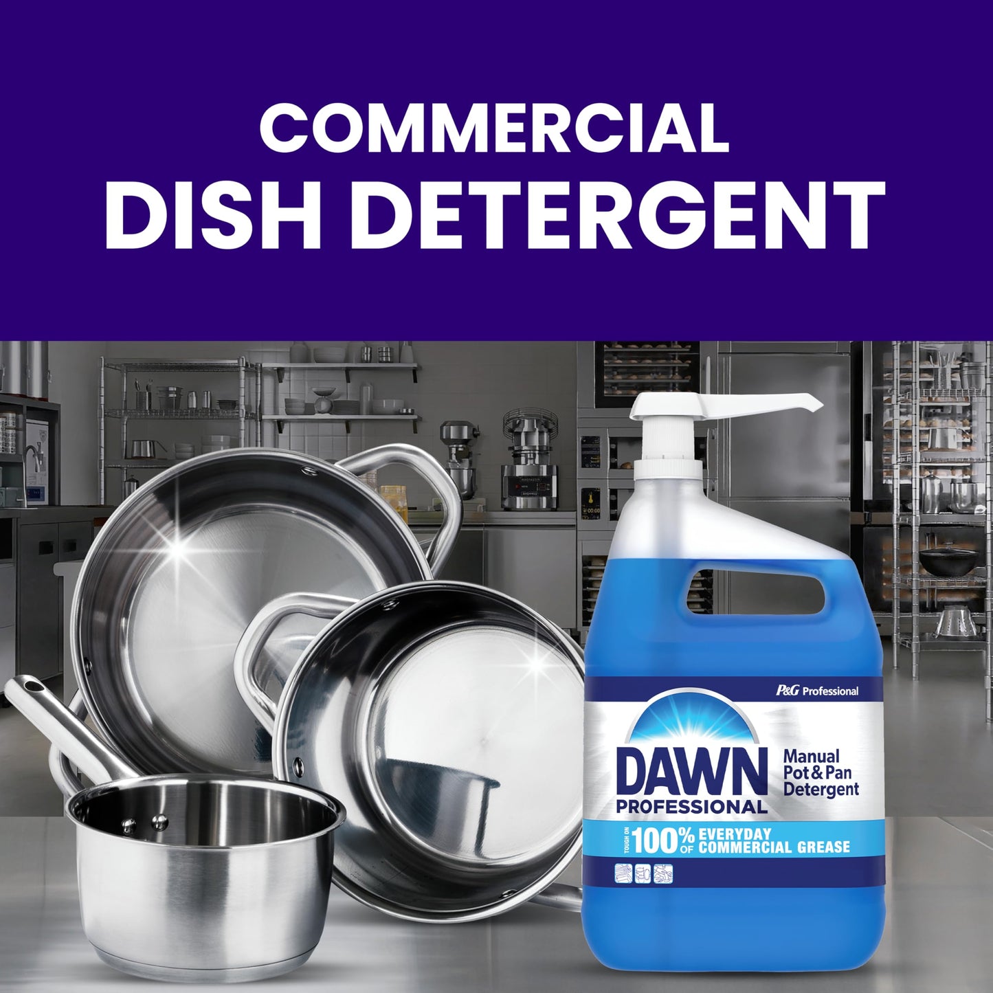 Dawn Professional Manual Pot and Pan Detergent, Dish Soap, Liquid Concentrate, 1 Gallon (Case of 2) with 1 Pump