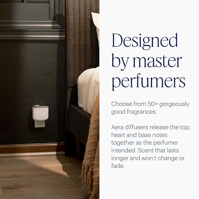 AERA Mini Home Fragrance Diffuser and Mini Citrus Scent Refill Bundle - for Rooms 100-500 Sq Ft - Alexa Compatible, Hypoallergenic, Family and Pet Safe, App Controlled